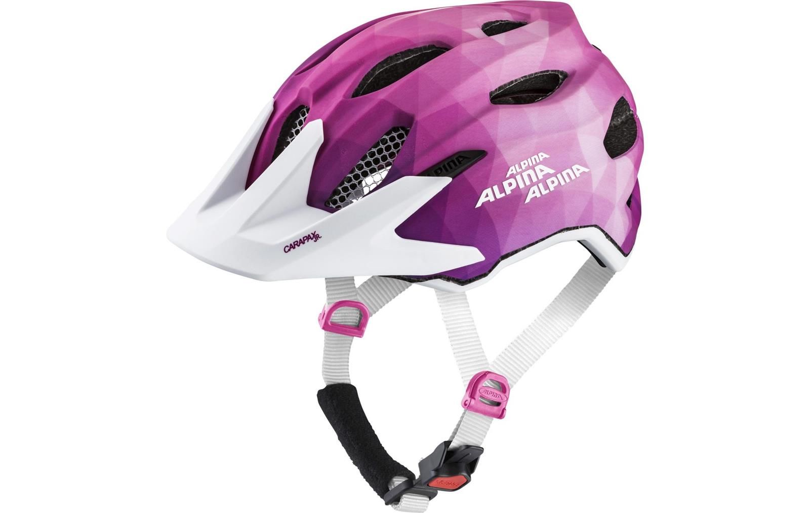Alpina Carapax Jr. Flash pink white 51-56 | RABE Bike