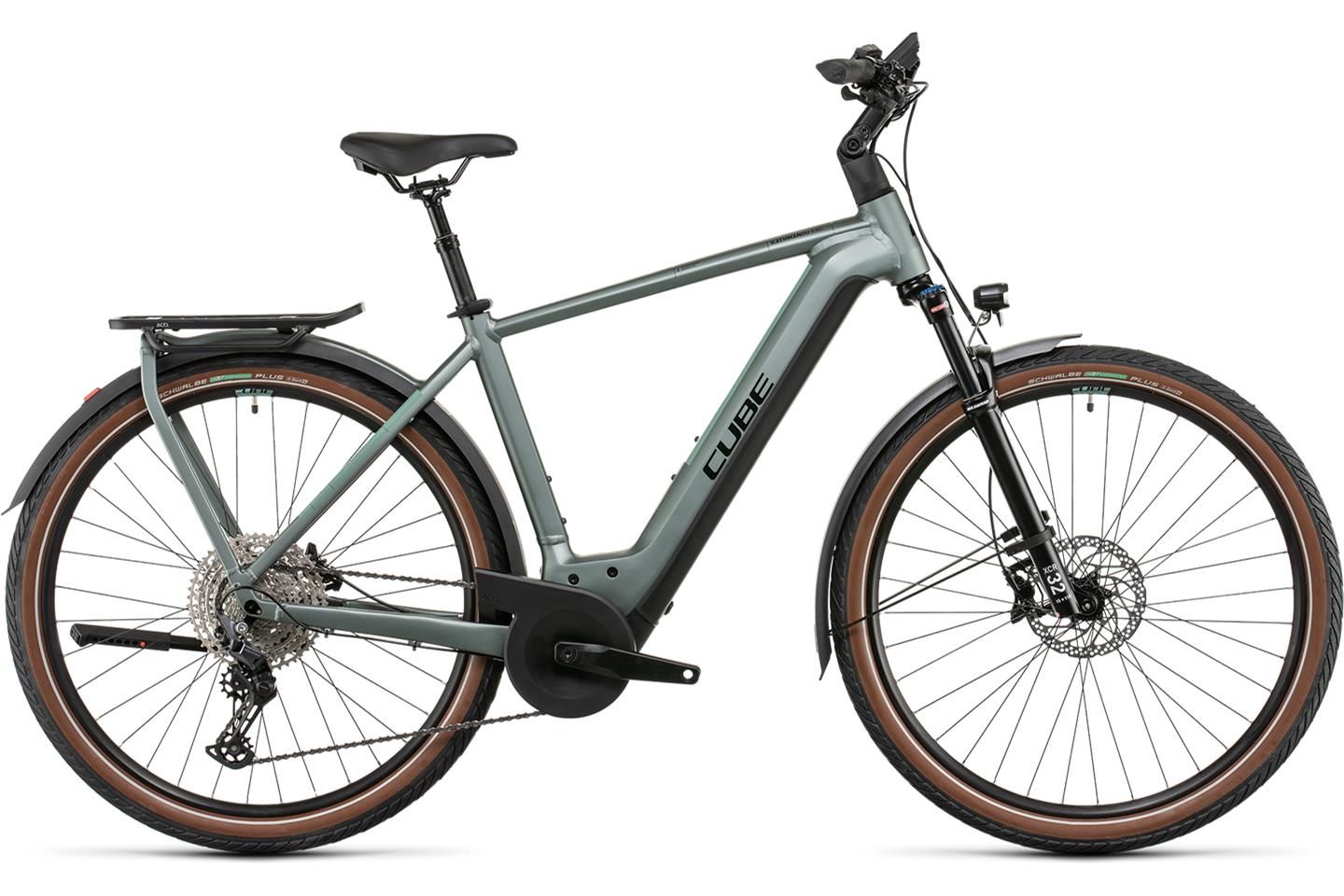 CUBE Kathmandu Hybrid EXC silvergreen n black 2022 RABE