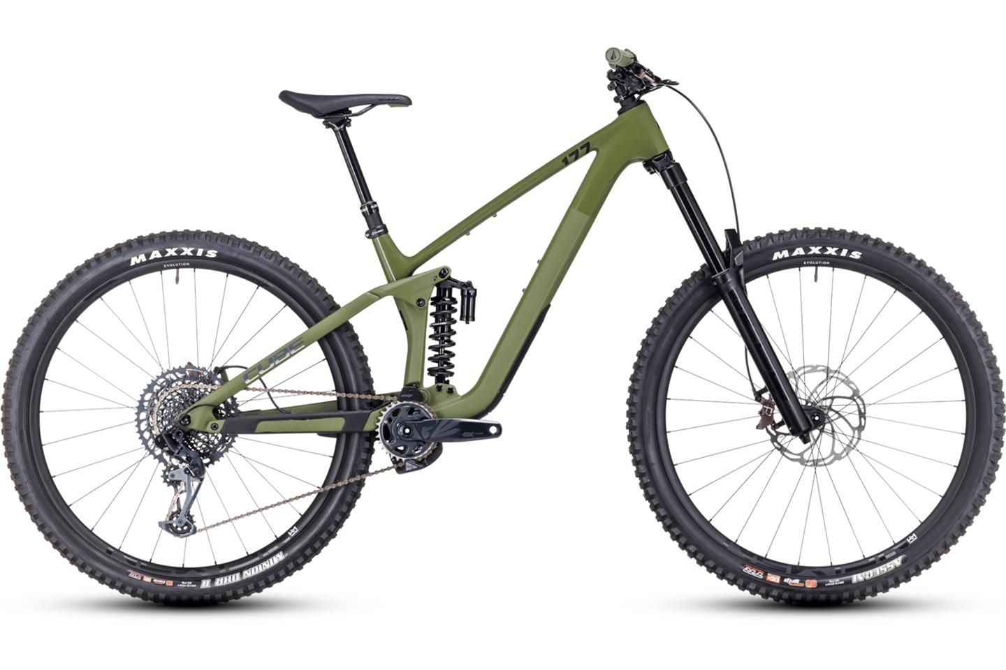CUBE Stereo ONE77 C:68X TM olive'n'chrome - RABE Bike Online Store