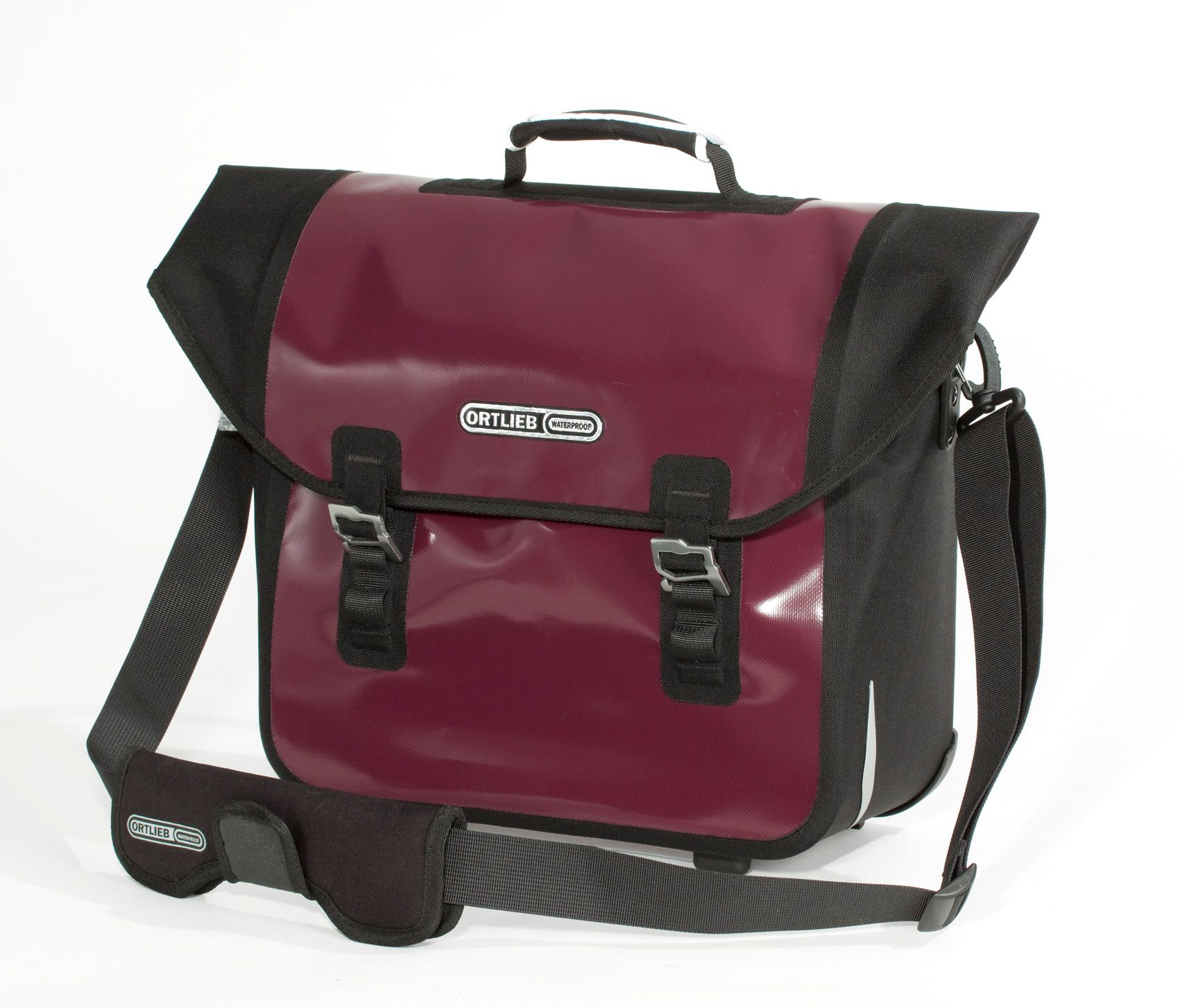 Ortlieb Downtown, aubergine-schwarz, QL2, hinten | RABE Bike