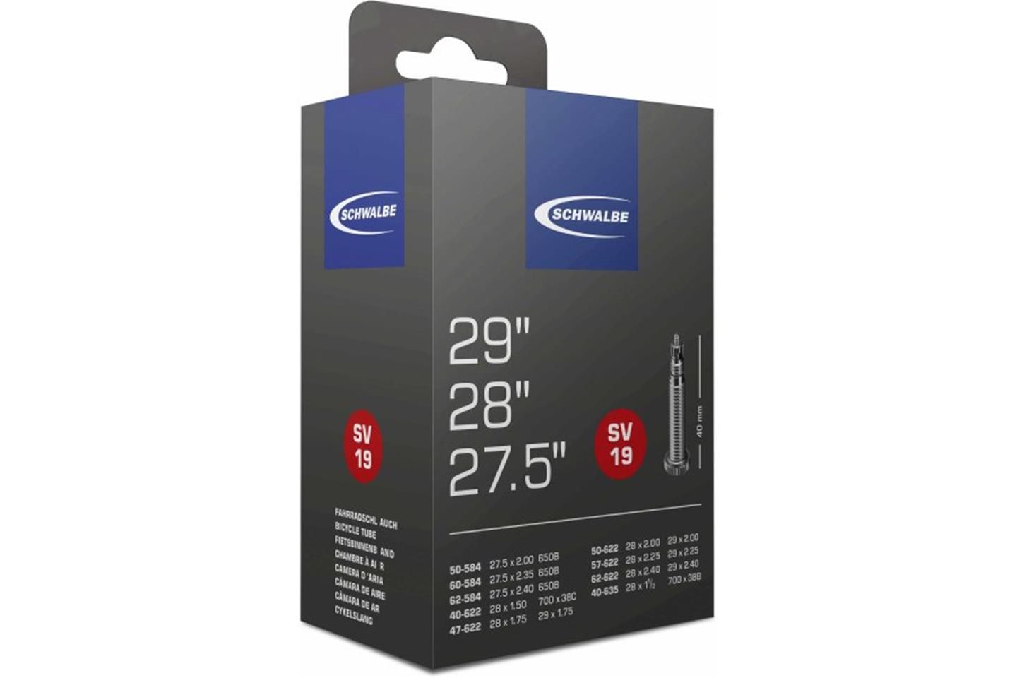 X Schwalbe AV19 Bicycle Inner Tube - 28 Inch, 40mm Valve, 5-29 Schwalbe ...