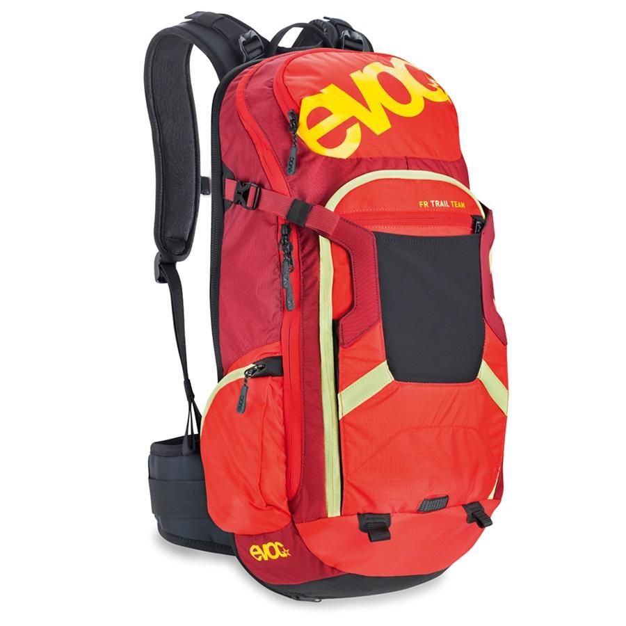 EVOC FR LITE RACE 10 Protektor-Rucksack ideal für Enduro-Rennen, Backpack (Fahrradrucksack mit LITESHIELD BACK Rückenprotektor, LITESHIELD SYSTEM AIR, Werkzeugfach, Größe: S), Carbon Grey/Black