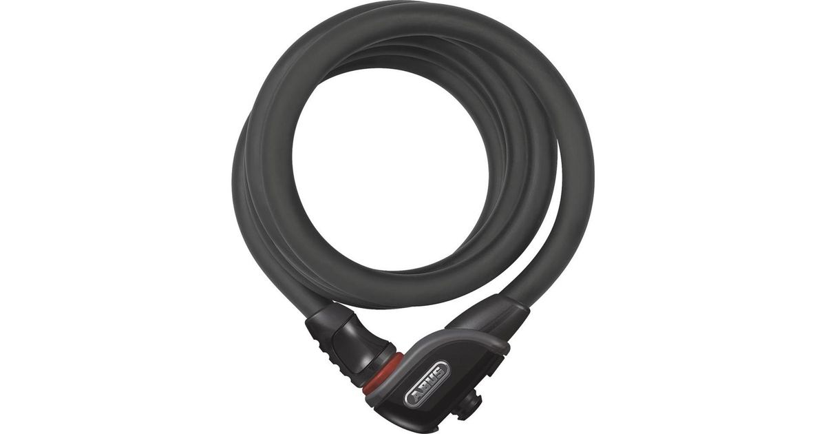 Antivol à Câble ABUS Phantom 8950/180 – Niveau 5, Spirale 12/15 Mm, Support TexKF, Fermeture Automatique, Noir