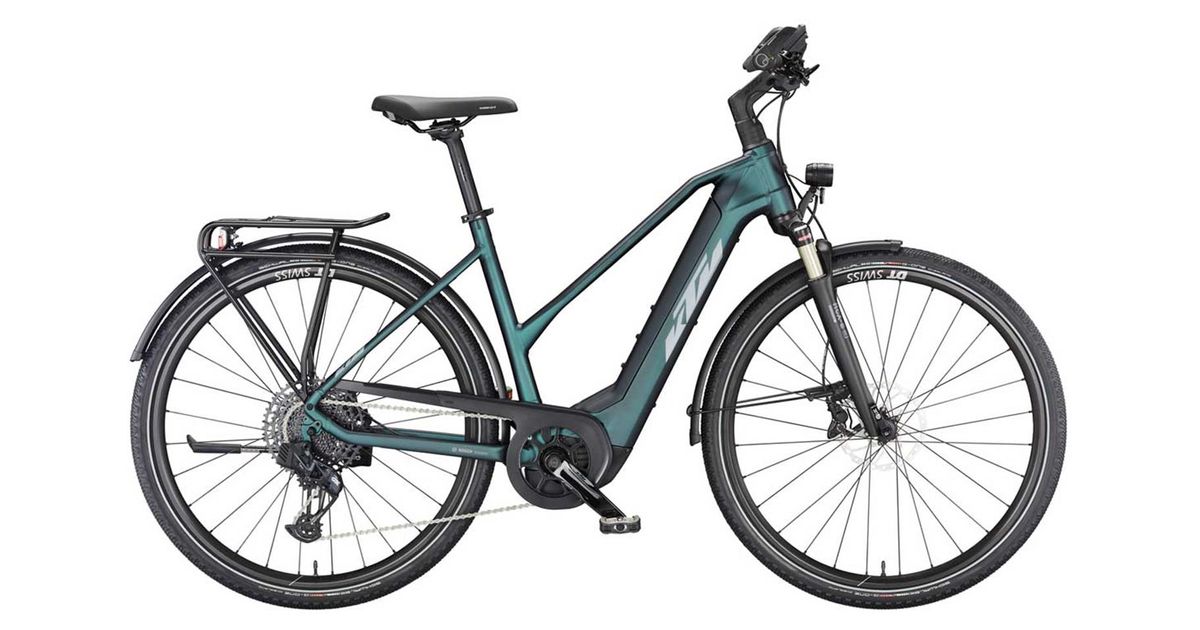 KTM Macina Sport 710 Green Purple Flip Matt Silver Blue Trapeze