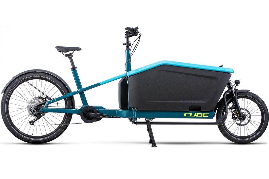 CUBE Cargo Sport Dual Hybrid 1000 blue n lime 2022 RABE Bike Online Store