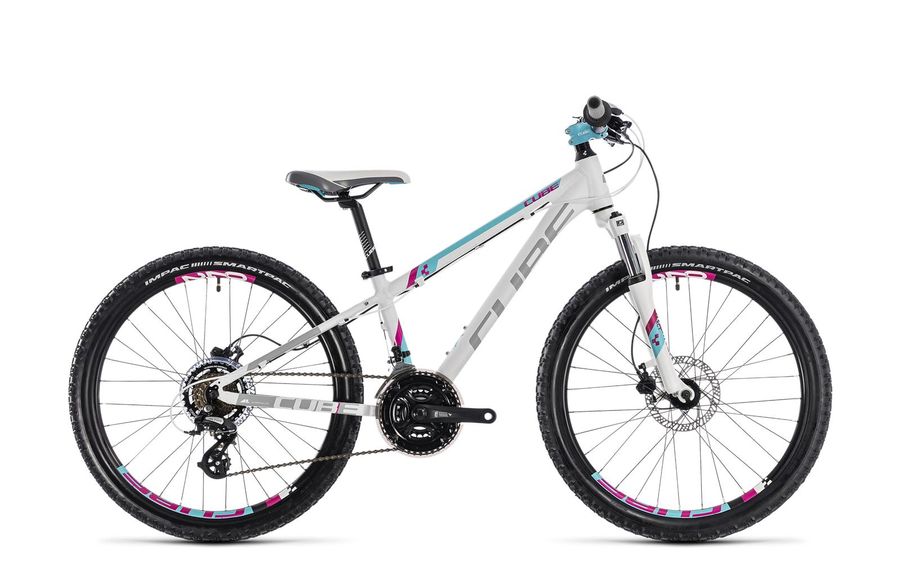 CUBE Kid 240 Disc Girl white n aqua 2018 RABE Bike