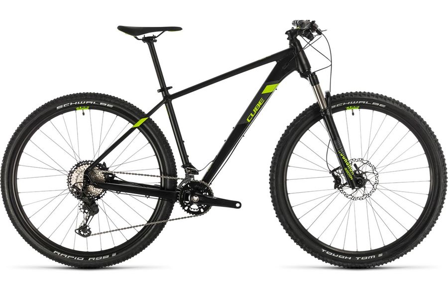 Cube mountain bike black and green sale