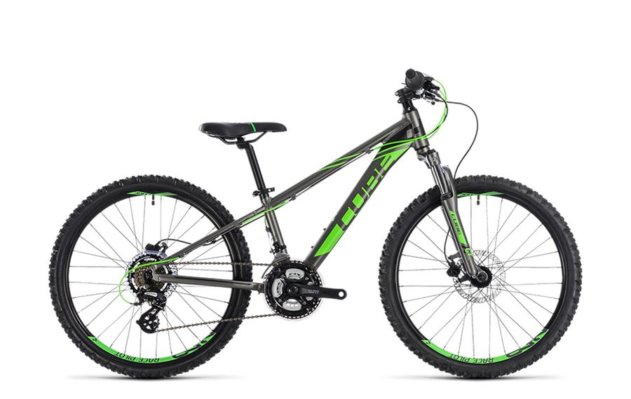 CUBE Kid 240 Disc grey n flashgreen 2018 RABE Bike